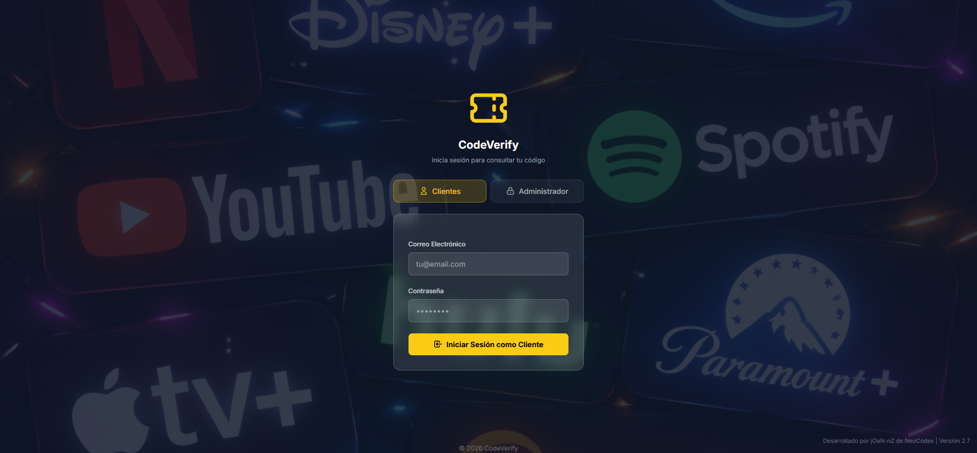 Login Cliente